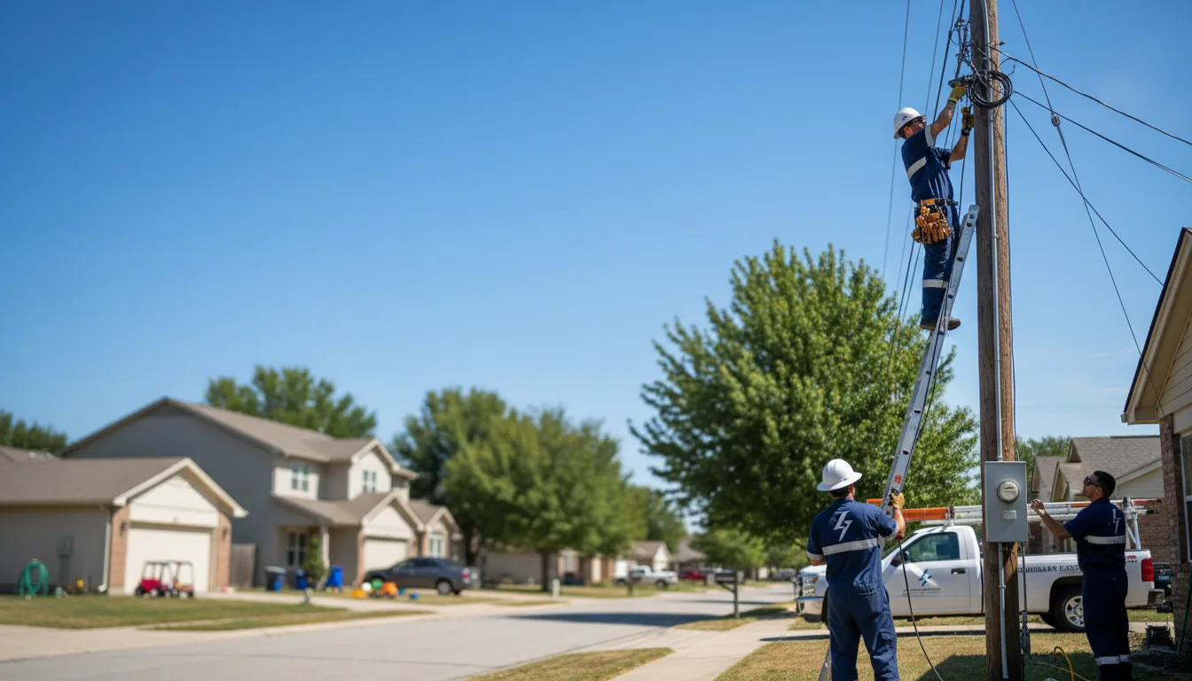 Residential electrician providing installation services in Cranfills Gap, TX